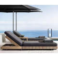 Hôtel de loisirs de villégiature jardin de la piscine en plastique de lit de chair de plage extérieur chaise de plage de plage solaire